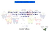 PLENARIO GOBeNIC - 2010  COMISION GOBeNIC Comisión Nacional de Gobierno Electrónico de Nicaragua GOBeNIC Julio 2010.