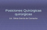 Posiciones Quirúrgicas quirúrgicas Lic. Silvia García de Camacho.