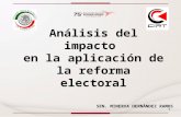 Análisis del impacto en la aplicación de la reforma electoral SEN. MINERVA HERNÁNDEZ RAMOS 1.