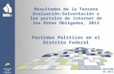 Dirección de Evaluación y Estudios Resultados de la Tercera Evaluación- Solventación a los portales de Internet de los Entes Obligados, 2013 Partidos Políticos.