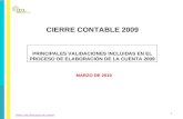 Visitar:  MARZO DE 2010 PRINCIPALES VALIDACIONES INCLUIDAS EN EL PROCESO DE ELABORACIÓN DE LA CUENTA 2009 CIERRE CONTABLE 2009.
