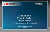 Gobierno Electrónico PARADIGMAS E-government / I-government Freddy Aramburú García ONGEI.