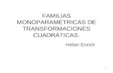 1 FAMILIAS MONOPARAMÉTRICAS DE TRANSFORMACIONES CUADRÁTICAS. Heber Enrich.