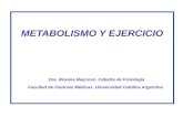 METABOLISMO Y EJERCICIO Dra. Roxana Reynoso. Cátedra de Fisiología Facultad de Ciencias Médicas. Universidad Católica Argentina.