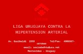 LIGA URUGUAYA CONTRA LA HIPERTENSION ARTERIAL LUCHA Av. Garibaldi 2593 Tel/Fax: 4806567- 4872565 email: sociedadhta@usa.net Montevideo - Uruguay.