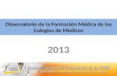 Observatorio de la Formación Médica de los Colegios de Médicos 2013.