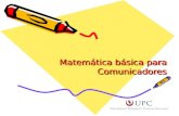 Matemática básica para Comunicadores PorcentajesPorcentajes.