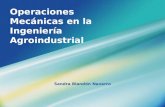 Operaciones Mecánicas en la Ingeniería Agroindustrial Sandra Blandón Navarro.