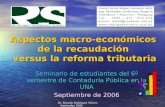 Dr. Ricardo Rodríguez Silvero Septiembre 2006 Aspectos macro-económicos de la recaudación versus la reforma tributaria Seminario de estudiantes del 6º.