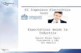 El Ingeniero Electrónico Javeriano Expectativas desde la Industria Daniel Rosas Tapia Presidente y CEO TES America.