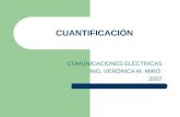 CUANTIFICACIÓN COMUNICACIONES ELÉCTRICAS ING. VERÓNICA M. MIRÓ 2007.