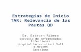 Estrategias de Inicio TAR: Relevancia de las Pautas QD Dr. Esteban Ribera Servicio de Enfermedades Infecciosas Hospital Universitari Vall dHebron Barcelona.