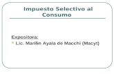 Impuesto Selectivo al Consumo Expositora: Lic. Marilin Ayala de Macchi (Macyt)