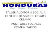 TALLER AUDITORIA SOCIAL A CENTROS DE SALUD : CESAR Y CESAMO AUDITORES SOCIALES COMUNITARIOS 1.