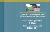 Un nuevo concepto en el almacenamiento de granos Silos textiles portátiles FLEX Silos para emergencias CINCHÓN.