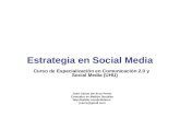 Taller sobre Estrategia de Social Media (II)