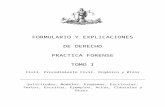 FORMULARIO Y EXPLICACIONES DE DERECHO - Practica Forense - TOMO I