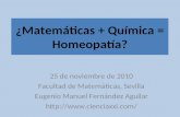 Matemáticas y homeopatía