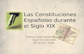 Las constituciones españolas durante el siglo xix