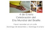 Celebración del día mundial del braille