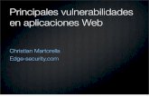 Principales vulnerabilidades en Aplicaciones Web - Rediris 2008