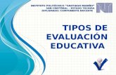 TIPOS DE EVALUACIÓN EDUCATIVA