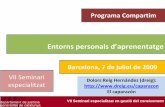VII Seminari especialitzat: Entorns personals d'aprenentatge (Dolors Reig)