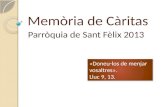 Memoria Cáritas San Félix 2013