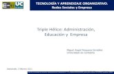 Triple helice administración, educación y  empresa
