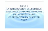 La introducción del enfoque basado en derechos humanos en las políticas de cooperación en el sector Agua