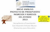 BREVE ANÁLISIS PROYECTO DE PRESUPUESTO INGRESOS Y EGRESOS DEL ESTADO 2013