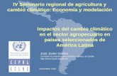 Impactos del cambio climático en el sector agropecuario en países seleccionados de América Latina