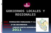 Gobiernos locales y regionales