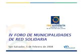 IV Foro de Municipalidades de Red Solidaria El Salvador