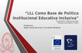 LLL Como Base de Política Institucional Educativa Inclusiva