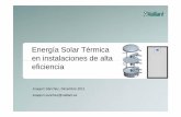 Calor Solar. Integración de la energía solar con sistemas de climatización eficiente. VAILLANT