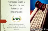 Aspectos éticos y sociales de los sistemas en información 2.1