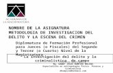 METODOLOGIA DE INVESTIGACIÓN DEL DELITO Y LA ESCENA DEL CRIMEN