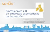 Profesionales 2.0 en empresas exportadoras de formación