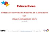Educadores: síntesis de la historia de la Educación