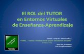 El rol del TUTOR en entornos virtuales de Enseñanza Aprendizaje