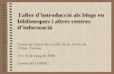 Taller d’introducció als blogs en biblioteques i altres centres d’informació | Taller