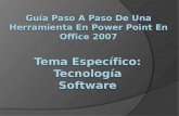 Tema Específico: Tecnología Software-Herramienta Paso a Paso