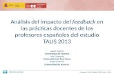 Congreso TALIS: Informe de investigadores. Ángel Sobrino