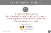 Dotación institucional hotelera y productos comercializados en boutiques en hoteles de lujo en méxico