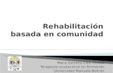 rehabilitación basada en comunidad  y terapia ocupacional