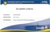 ALGEBRA LINEAL (I Bimestre Abril Agosto 2011)
