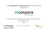 Presentació Incorpora Girona - Educació Social -  UdG 13 Maig 2010