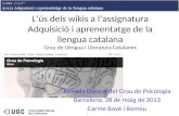 L'ús dels wikis a adquisició i aprenentatge de la llengua catalana