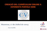 Creació del CV Online a diferents portals web